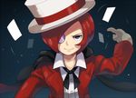  bad_id bad_pixiv_id cape character_request formal hat inazuma_eleven_(game) inazuma_eleven_(series) motojima_hakka red_hair smile solo suit 