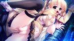  blonde_hair breast_grab breasts censored clochette game_cg nipples penis prism_recollection pussy_juice sex shintaro thighhighs tree twintails uisaki_hinano vagina 