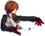  bad_id bad_pixiv_id brown_hair character_request closed_eyes gloves hair_over_one_eye inazuma_eleven_(game) inazuma_eleven_(series) long_hair motojima_hakka simple_background solo white_background 