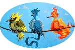  3:2 articuno blue_background blue_feathers bummersault cloud feathers fire group hi_res legendary_birds legendary_pok&eacute;mon looking_aside looking_at_viewer moltres nintendo open_mouth open_smile orange_feathers pok&eacute;mon pok&eacute;mon_(species) power_line simple_background sky smile sparkles video_games yellow_feathers zapdos 