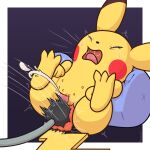 1:1 2024 3_toes 4_fingers absurd_res ballbusting ballbusting_induced_orgasm balls black_ear_tips bodily_fluids bonger border cheek_spots cock_and_ball_torture cum cumshot dipstick_ears ear_markings ejaculation erection eyes_closed feet feral fingers fur fuzzo generation_1_pokemon genital_fluids genital_torture genitals hi_res male masochism motion_lines multicolored_ears nintendo on_pillow open_mouth orgasm pain penis pikachu pillow pokemon pokemon_(species) reclining reddened_scrotum saliva screaming shaking simple_background snot solo tears teats teeth toes tongue white_border yellow_body yellow_fur