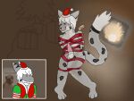 animal_genitalia anonymous_artist anthro balls chimney christmas christmas_clothing christmas_headwear christmas_tree clothing cutaway duo erection felid fish genitals gift gift_tag hands_behind_back hat headgear headwear hi_res holidays lying male mammal marine meme neuron_activation pantherine penis plant requiem_shark santa_hat shark sheath snow_leopard tiger_shark tree wrapped_up