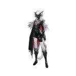  1girl animal_ears arknights arms_at_sides black_boots black_cape black_gloves black_jacket black_mask black_skirt black_theme boots cape cropped_jacket full_body gloves grey_socks high-waist_skirt highres huanxiang_heitu jacket knee_boots kneehighs lappland_(arknights) lappland_the_decadenza_(arknights) legs_apart long_hair long_sleeves looking_at_viewer mask masked material_growth necktie official_alternate_costume official_art open_mouth oripathy_lesion_(arknights) red_cape red_necktie shirt side_cape simple_background skirt socks solo square-end_necktie standing tachi-e tail third-party_source transparent_background turtleneck two-sided_cape two-sided_fabric white_hair white_shirt white_tail wolf_ears wolf_girl wolf_mask wolf_tail 