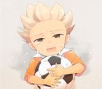  bad_id bad_pixiv_id ball brown_eyes child crying gouenji_shuuya inazuma_eleven inazuma_eleven_(series) male_focus open_mouth soccer_ball solo tears telstar wagimocco white_hair younger 