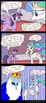  adventure_time blue_skin comic crossover crown cutie_mark equine female feral friendship_is_magic hair horn horse ice_king male mammal multi-colored_hair my_little_pony open_mouth pink_hair pony princess princess_celestia_(mlp) purple_eyes purple_hair royalty tifu twilight_sparkle_(mlp) two_tone_hair winged_unicorn wings 