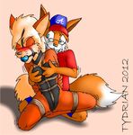  arcanine arms_behind_back ball_gag bdsm blush bondage bound canine crotchrope duo eyewear female fondling fox frogtie gag glasses hat male mammal nintendo nude pok&#233;mon pok&eacute;mon pussy rope sam_gwosdz smile struggling tydrian video_games 