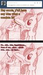  apple_bloom_(mlp) balls comic cub cum cum_inside cum_while_penetrated dialog english_text equine female friendship_is_magic group horse jaxonian lying male mammal missionary_position my_little_pony on_back one_eye_closed penetration pony scootaloo_(mlp) sex size_difference straight text tumblr young 