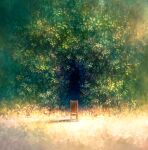  chair commentary_request day foliage heriki_(trkj) highres nature no_humans original outdoors path scenery wooden_chair 