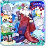  3girls alternate_costume bacteria bag black_bow bow brown_hair character_doll chasing circlet cleaver closed_mouth dice dinosaur doll explosion flower furisode game_cg gradient_clothes gradient_kimono grey_hair hair_bow hair_flower hair_ornament handbag highres holding holding_bag japanese_clothes kanzashi kimono kokeshi long_hair long_sleeves looking_at_viewer mammoth monkey_girl monkey_tail moon multiple_girls multiple_views official_art pterosaur purple_kimono red_kimono rotte_(1109) sakata_nemuno sandals smile socks solo_focus son_biten tabi tail third-party_source touhou touhou_lostword translation_request transparent_background tsumami_kanzashi tyrannosaurus_rex very_long_hair watatsuki_no_toyohime watatsuki_no_yorihime white_socks wide_sleeves yagokoro_eirin yellow_eyes 