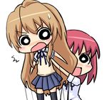  aisaka_taiga bad_id bad_pixiv_id bangs chibi kushieda_minori lowres multiple_girls nekoyama thighhighs toradora! 