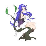  bad_id bad_pixiv_id bangs blue_hair blunt_bangs boots kannagi long_hair lowres nagi solo tomato_(artist) tree 