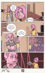 absurd_res arch3y clothing comic costume fursuit hi_res mrpawpaw pink_dog speech_bubble