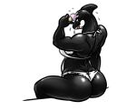 anthro big_breasts big_butt bikini breasts butt cetacean clothing dc_comics dessert dolphin female food ice_cream mammal marine oceanic_dolphin orca orca_(dc) sitting solo swimwear thick_thighs tongue tongue_out toothed_whale transient001 wide_hips
