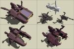  3d commentary concept_art emblem eve_online floating highres minmatar_republic_(eve_online) no_humans original science_fiction shadow spacecraft spinner-vision turret vehicle_focus 