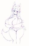 animal_humanoid big_breasts blush blush_lines bra breasts cakecatboy canid canid_humanoid canine canine_humanoid cinnamon_(cakecatboy) cleavage clothed clothing female fox_humanoid hair hi_res huge_breasts humanoid looking_at_viewer mammal mammal_humanoid monochrome simple_background sketch smile solo standing tail thick_thighs underwear wide_hips