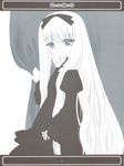  blue brown highres hinoue_itaru long_hair monochrome original ribbon solo 