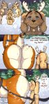 absurd_res anthro anus archie_(freakyahhretreiver) big_butt bird_dog bodily_fluids butt butt_in_face canid canine canis cervine christmas deer dialogue domestic_dog duo english_text flies_for_smell forced golden_retriever harness hi_res holidays hunting_dog kissing kissing_butt male male/male mammal megaloceros nervous nervous_sweat new_world_deer prehistoric_species reindeer restrained retriever speech_bubble story story_at_source story_in_description struggling sweat text thicket_(alcyonarian) thought_bubble tied_to_butt trapped winter y32010g