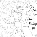 1:1 abuse animal_abuse black_and_white blood bodily_fluids clothed clothed_human clothing dialogue digital_drawing_(artwork) digital_media_(artwork) duo english_text feces female female_feral feral fluffy_pony fluffy_pony_(species) genitals gore hi_res human hysterectomy kemono male male_human mammal monochrome nullification open_mouth pained_expression severed_body_part severed_uterus tail text tongue torture vulva yellowcottoncandy030