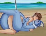 anthro beach digit_ring duo dylan_(gammainks) eeveelution female from_front_position generation_1_pokemon hi_res human jewelry kissing leg_wrap male male/female mammal mating_press nintendo pokemon pokemon_(species) rawarr ring romantic romantic_couple sex tail_wrapped_around_body valerie_(gammainks) vaporeon wedding_ring