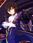  bad_id bad_pixiv_id black_hair chess_piece code_geass cravat fusuma_(not_found) gloves lelouch_lamperouge male_focus purple_eyes solo 