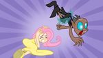  changeling equine female feral fight fluttershy_(mlp) friendship_is_magic hi_res human my_little_pony trinityinyang 