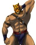  anime armor armpit_hair armpits baldric balls belt biceps big_muscles black black_eyes black_hair body_hair brown brown_fur brown_nose brown_skin bulge clothing cum cum_in_pants dripping erection feline fur guin guin_saga hair hand_on_head happy_trail human hybrid leaking leopard loincloth looking_at_viewer male mammal manly mask muscles naval navel nipples orange_fur pecs penis plain_background pointy_ears pose precum pubes raised_arm royalty shadow shiny short_hair skin solo squint standing strap tekken toned topless underwear unknown_artist wet wet_spot whiskers white white_background wristband yellow yellow_eyes yellow_fur 