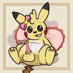 1:1 2026 animal_genitalia animate_inanimate anus artemis-otter balls big_balls blush bow_accessory bow_ribbon countershading digital_media_(artwork) ear_accessory ear_bow erection feral front_view generation_1_pokemon genitals heart_pillow living_plushie looking_at_viewer male mammal nintendo penis pika_(artemis-otter) pikachu pillow plushie pokemon pokemon_(species) presenting presenting_penis rodent sheath sheathed_tapering_penis sitting smile smiling_at_viewer solo tapering_penis yellow_body
