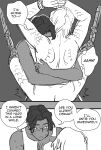 ambiguous_gender animal_humanoid bdsm bodily_fluids bondage bound butt clothed clothing comic dialogue digital_media_(artwork) duo edward_(starfleetrambo) english_text hi_res human humanoid male mammal marine marine_humanoid monochrome not_furry oarfish_humanoid oskar_(starfleetrambo) rope scales simple_background siren siren_and_scientist sketch speech_bubble starfleetrambo sweat text trans_(lore) trans_man_(lore)