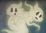 anthro background_character butt cemetery cuphead_(character) cuphead_(game) duo female female/female ghost presenting presenting_hindquarters spirit teasing weirdkoaladream