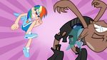  changeling equine female feral fight friendship_is_magic hi_res human my_little_pony rainbow_dash_(mlp) trinityinyang 