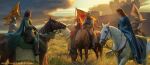 a_game_of_thrones:_the_card_game ambiguous_gender armor blue_clothing brown_body cape castle character_request clothing crown detailed_background equid equine fantasy_flight_games female feral flag flag_(object) game_of_thrones grass grazing group headgear hi_res holding_flag holding_object horse joshua_cairos male mammal melisandre_(game_of_thrones) official_art outside plant plate_armor red_clothing stannis_baratheon tail white_body