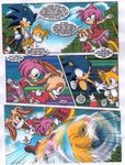  blush brown_eyes butt canine comic cream_the_rabbit english_text eyes_closed female fox green_eyes hedgehog high_five male mammal miles_prower outside palcomix sega sonic_(series) sonic_the_hedgehog sonic_x tails text 