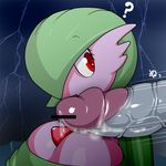  big_breasts breasts cat3 cat3_(a-) cleavage clothed clothing erection fellatio female gardevoir huge_breasts nintendo oral penis pok&#233;mon pok&eacute;mon pokemon translation_request veins video_games 