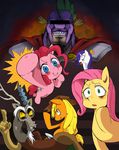  antlers applejack_(mlp) blonde_hair cape cowboy_hat cutie_mark discord_(mlp) draconequus dragon equine female feral fluttershy_(mlp) freckles friendship_is_magic green_eyes hair hat horn horse ino looking_back male mammal my_little_pony open_mouth pink_hair pinkie_pie_(mlp) pony purple_hair rarity_(mlp) scalie spike_(mlp) unicorn 