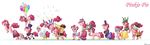  2013 balloons blue_eyes cake candle clothing costume cutie_mark dress equine fishnet friendship_is_magic hair horse jggjqm522 my_little_pony open_mouth pink_hair pinkamena_(mlp) pinkie_pie_(mlp) pony saloon_dress shirt shoes smile 