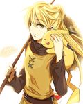  bad_id bad_pixiv_id blonde_hair character_name gen_1_pokemon long_hair on_shoulder pikachu poke_ball poke_ball_(generic) pokemon pokemon_(creature) pokemon_on_shoulder pokemon_special simple_background smile white_background yellow_(pokemon) yellow_eyes yuuyu_(777) 