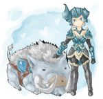  armor boar bristle helmet horn league_of_legends miaku sejuani short_hair solo 