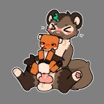 1:1 animal_genitalia animal_penis anthro balls bestiality big_tail blush blush_lines brown_body brown_fur brown_hair canid canine canine_genitalia canine_penis circle_eyebrows clitoris colored digital_drawing_(artwork) digital_media_(artwork) dipstick_hair dipstick_tail domestic_ferret duo ears_down eyebrows eyes_closed facial_markings female female_penetrated feral fingerless_(marking) fingerless_gloves_(marking) fox fox_(minecraft) fur genitals gloves_(marking) hair head_markings held_up hi_res knot knotted_penis leg_markings looking_pleasured male male/female male_penetrating male_penetrating_female mammal markings mask_(marking) microsoft minecraft mojang multicolored_body mustelid musteline on_bottom on_top open_mouth orange_body orange_fur pawpads paws peanut_(someferret) penetration penis pink_blush pink_nose pink_pawpads pink_paws pivoted_ears red_blush reverse_cowgirl_position sex simple_background size_difference smaller_penetrated socks_(marking) spread_legs spreading taikupy_cat tail tail_markings tan_body tan_fur true_musteline vaginal vulva weasel whiskers white_whiskers xbox_game_studios