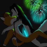  anthro bunwolf cum cum_inside duo fireworks fusky gay girly glowing glowing_penis hair long_hair male penetration penis redjey rook_luck sex 