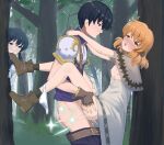  1boy 2girls afterimage ahoge armor arms_around_neck bare_legs blush boots breastplate breasts breasts_out brother_and_sister caught clenched_teeth clothed_sex clothes_pull commission commissioner_upload fingerless_gloves fire_emblem fire_emblem:_genealogy_of_the_holy_war forest gameplay_mechanics gloves hetero lana_(fire_emblem) larcei_(fire_emblem) lifting_person motion_lines multiple_girls nature nipples open_clothes open_mouth orange_hair outdoors panties panties_around_one_leg pants pants_pull peeking peeking_out public_indecency recklessdraw scathach_(fire_emblem) sex short_hair shoulder_armor siblings sidelocks smile smug socks sparkle star_(symbol) suspended_congress sweat teeth twins underwear vaginal 