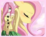 clothed clothing equine eyes_closed feathers female feral fluttershy_(mlp) friendship_is_magic fur hair hair_over_eye horse human humanized long_hair mammal my_little_pony ninja-8004 open_mouth pegasus pink_hair pony skirt tongue wings yellow_fur 