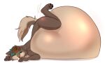 absurd_res anthro belly belly_expansion belly_inflation big_belly blueberryfoxz bluefoxzaza blush bodily_fluids canid canine canis close_to_bursting cum cum_from_mouth cum_from_vagina cum_in_mouth cum_in_vagina cum_inflation cum_inside digital_media_(artwork) expansion fur genital_fluids goblin_booger_snort hi_res huge_belly hyper hyper_belly hyper_inflation hyper_pregnancy implied_popping inflation living_condom looking_at_viewer lying lying_on_self male mammal nude on_front pregnant resting_on_belly simple_background solo stretched stretching submissive submissive_male tail wolf
