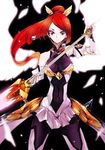  blazblue breasts izayoi_(blazblue) long_hair looking_at_viewer medium_breasts red_eyes red_hair solo tima very_long_hair 