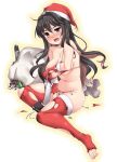  breast_hold cameltoe christmas kantai_collection naganami_(kancolle) yoshi_tama 