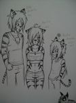  anthro creepy crossgender demon feline female keisha_noroi kid_raksha_noroi looking_at_viewer male mammal model_sheet raksha_noroi sanji_noroii sheet tiger 