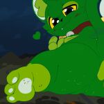 1:1 3_toes absurd_res anthro big_butt butt city crush crushed_micros desert destruction digital_media_(artwork) domestic_cat dragotrashcan extreme_size_difference feet felid feline felis foot_crush foot_fetish foot_focus fur green_body green_fur head_tuft hi_res macro male mammal marlow_(neochlorine) mass_crush micro outside paws size_difference sky smile soles solo tail toes tuft