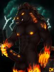  anthro balls biceps big_muscles cum dream_and_nightmare equine horse lightning male mammal masturbation muscles nude outside penis solo 
