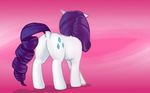  ambiguous_gender arareroll butt cutie_mark edit equine female feral friendship_is_magic fur hair horn horse mammal my_little_pony nude pony purple_hair rarity_(mlp) simple_background solo unicorn white_fur 