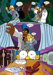  blood brain captured dr_hibbert female jungle kogeikun marge_simpson monster mr_burns saw shadow tears the_simpsons 