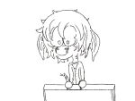 4:3 ambiguous_gender anthro aquatic chibi drawing drawing_tablet fish furniture icon monochrome orange_and_white self_portrait smile solo table xbgear